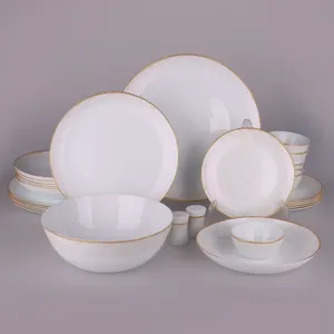 سرویس غذا خوری 28 پارچه بست اوپال طرح دایره مدل آرین
