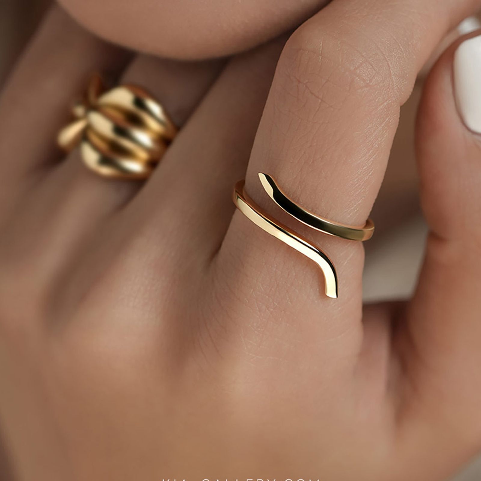 انگشتر طلا 18 عیار زنانه کیا گالری مدل AR608 - - 3