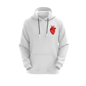 هودی زنانه مدل قلب کد J104 رنگ سفید