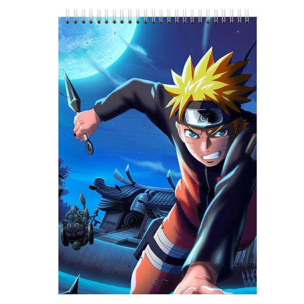 دفتر یادداشت بادکنک آبی طرح انیمه ناروتو مدل Naruto2 