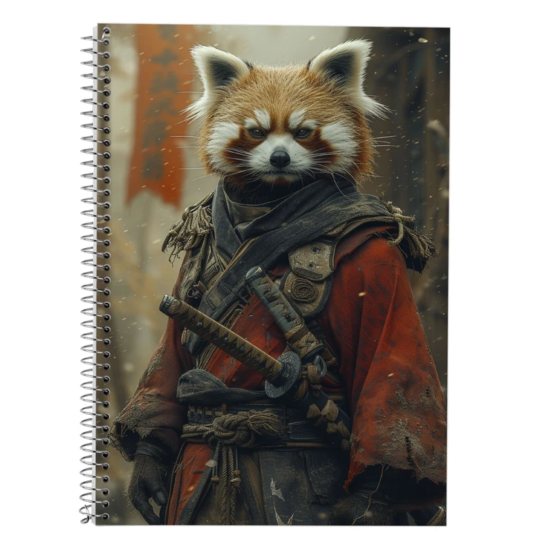 دفتر زبان 50 برگ مدوپد مدل دو خط طرح حیوانات جنگجو کد DF14877