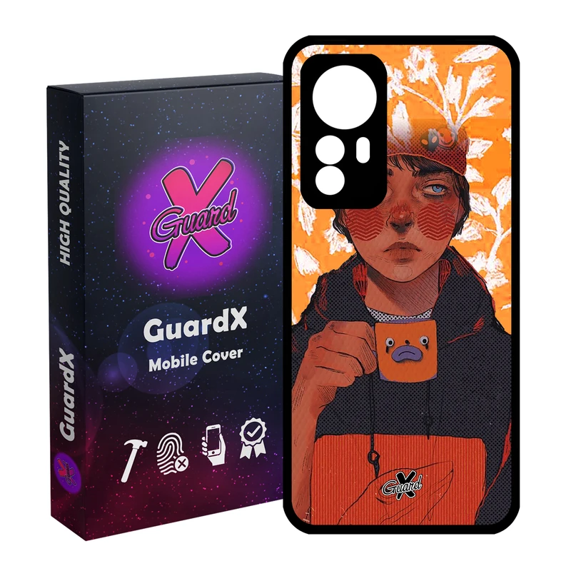 کاور گارد ایکس طرح Girl مدل Glass10319 مناسب برای گوشی موبایل شیائومی Redmi Note 12S