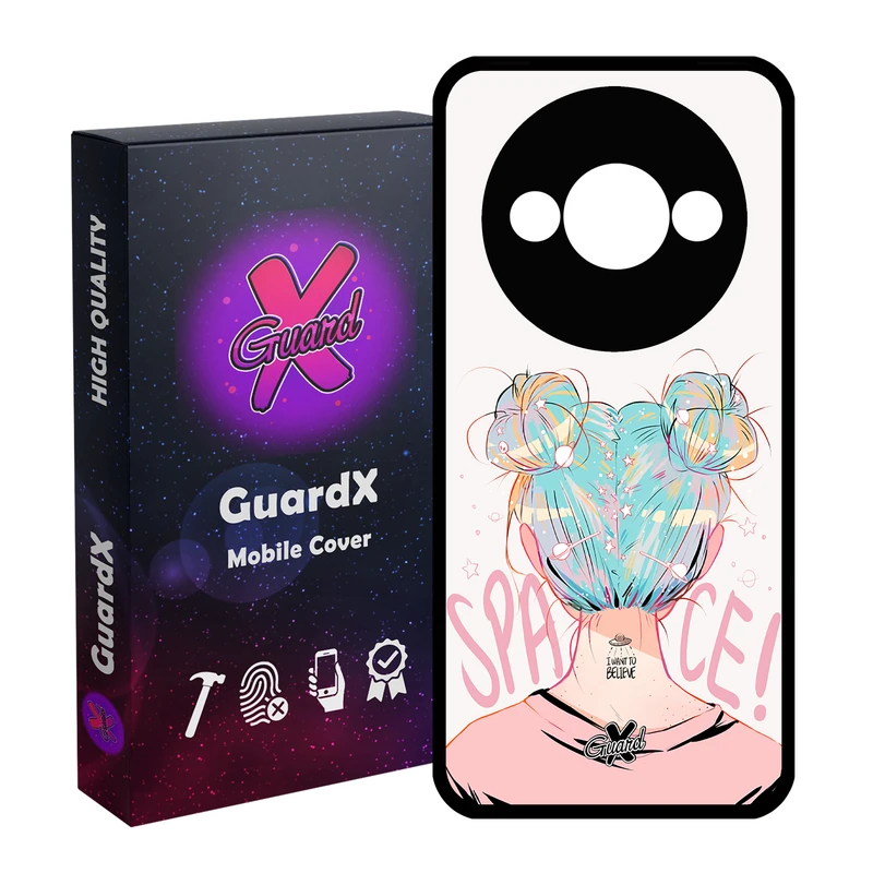 کاور گارد ایکس طرح دختر مدل قاب Glass10198 مناسب برای گوشی موبایل شیائومی Redmi A3 4G/ A3X 4G/ Poco C61