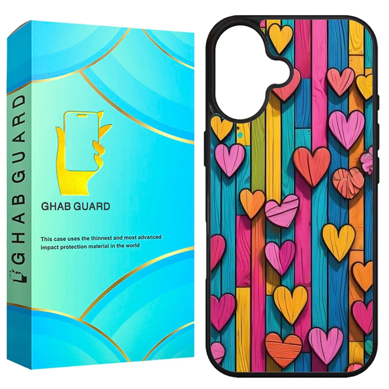 کاور قاب گارد طرح قلب مدل G16PL مناسب برای گوشی موبایل اپل iPhone 16 Plus