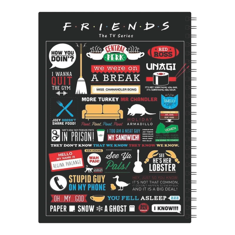 دفتر مشق 70 برگ لنکامر مدل فرندز کد LA5-222msk