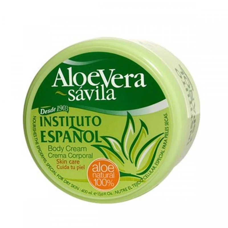 کرم مرطوب کننده بدن انستیتو اسپانول مدل Aloevera مناسب پوست های خشک حجم 400 میلی لیتر