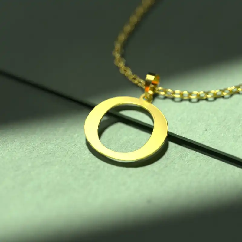 گردنبند طلا 18 عیار زنانه مدوپد مدل حرف O کد H3-1-1327