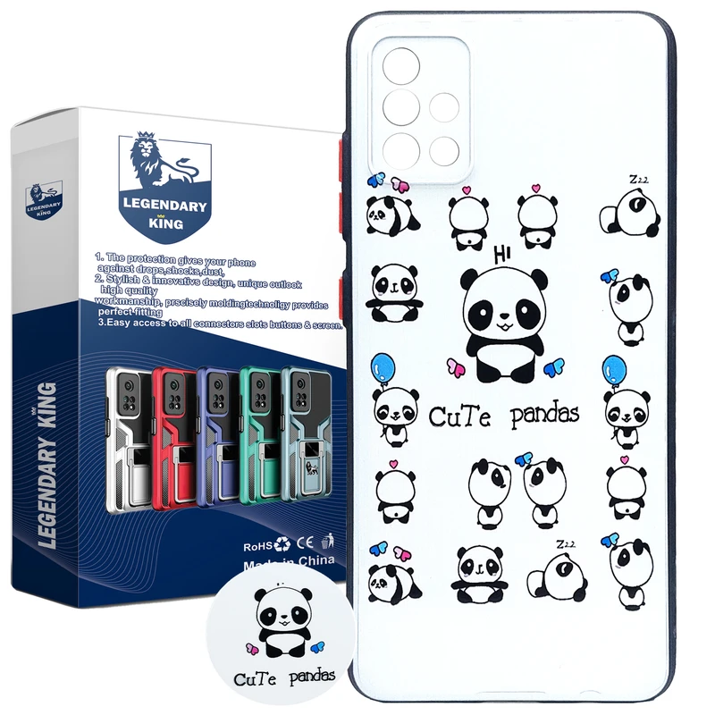 کاور لجندر کینگ مدل livancat uv مناسب برای گوشی موبایل سامسونگ Galaxy A71به همراه پایه نگهدارنده