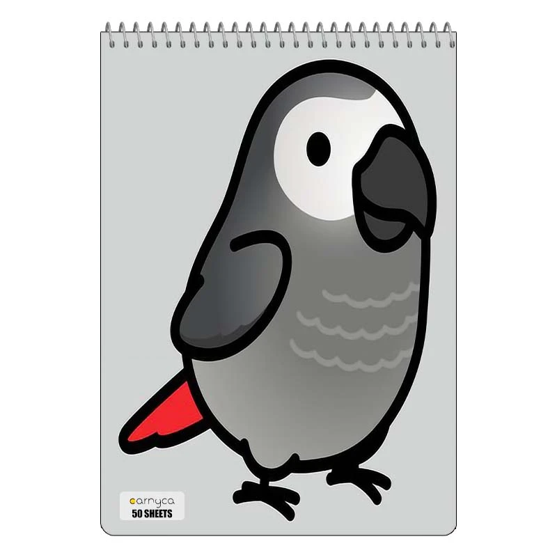 دفتر نقاشی 50 برگ سیمی کارنیکا طرح طوطی Parrot کد 33746