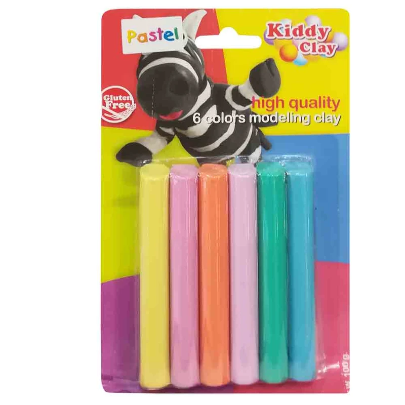 خمیر بازی مدل پاستلی کد 151365 بسته 6 عددی