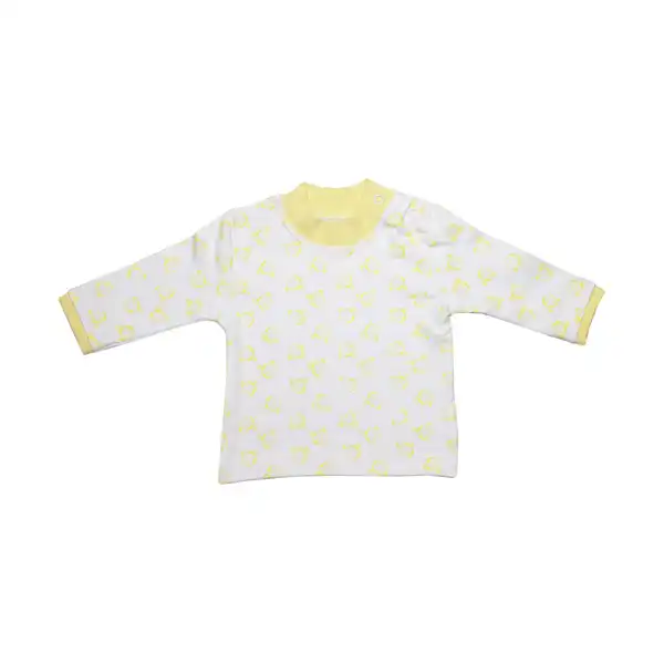 ست 3 تکه لباس نوزادی آدمک مدل خرس 316300 رنگ لیمویی