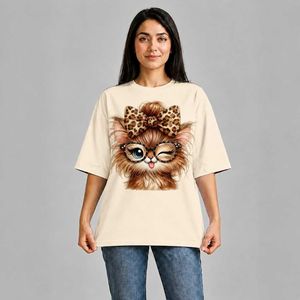 تیشرت زنانه مدل گربه 007