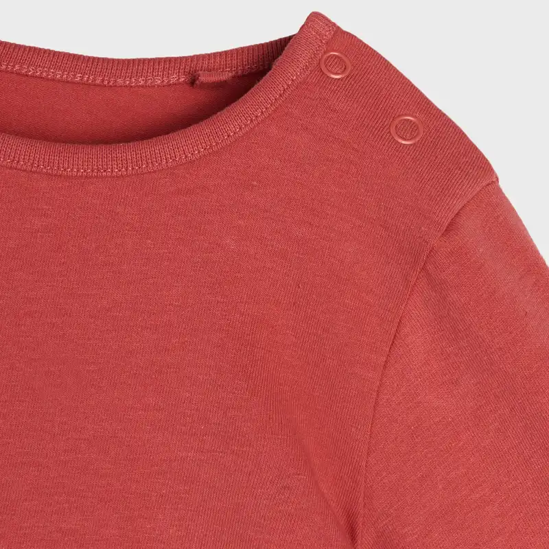 ست تی شرت آستین بلند و سارافون نوزادی سین سی مدل دوبندی love