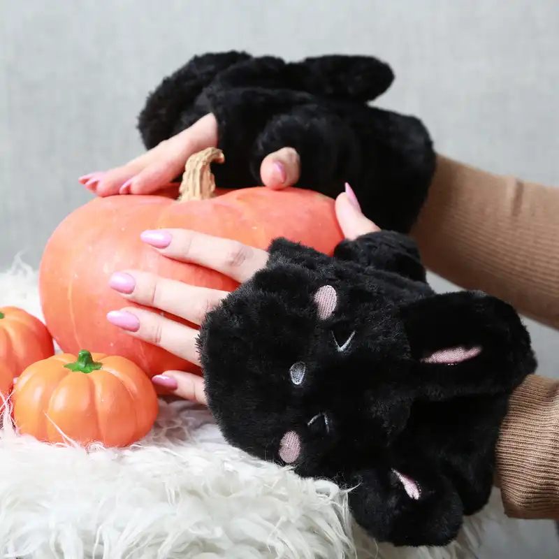 دستکش زنانه مدل  فانتزی پولیشی طرح خرگوش کد 915001310