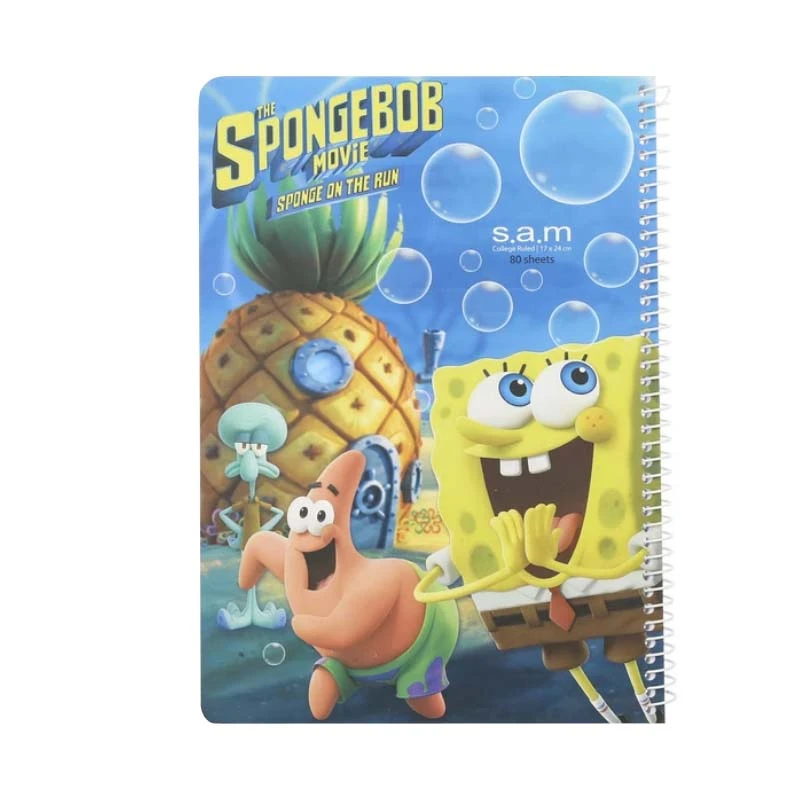 دفتر مشق 80 برگ سم مدل باب اسفنجی کد 126606