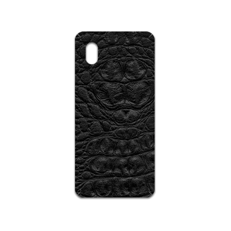 برچسب پوششی ماهوت مدل Black-Crocodile-Leather مناسب برای گوشی موبایل سامسونگ Galaxy A01 Core