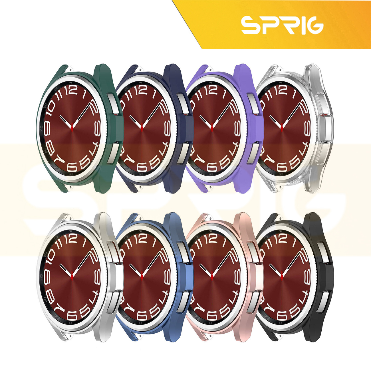 کاور اسپریگ مدل SPG مناسب برای ساعت هوشمند سامسونگ Galaxy Watch 6 Classic 43mm به همراه محافظ صفحه نمایش