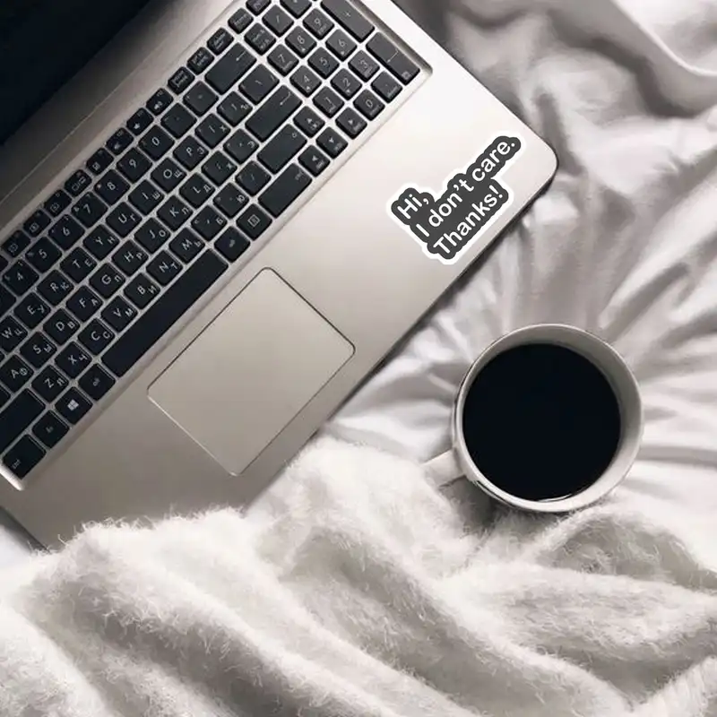 استیکر لپ تاپ لولو طرح سلام برام مهم نیست ممنون کد 294