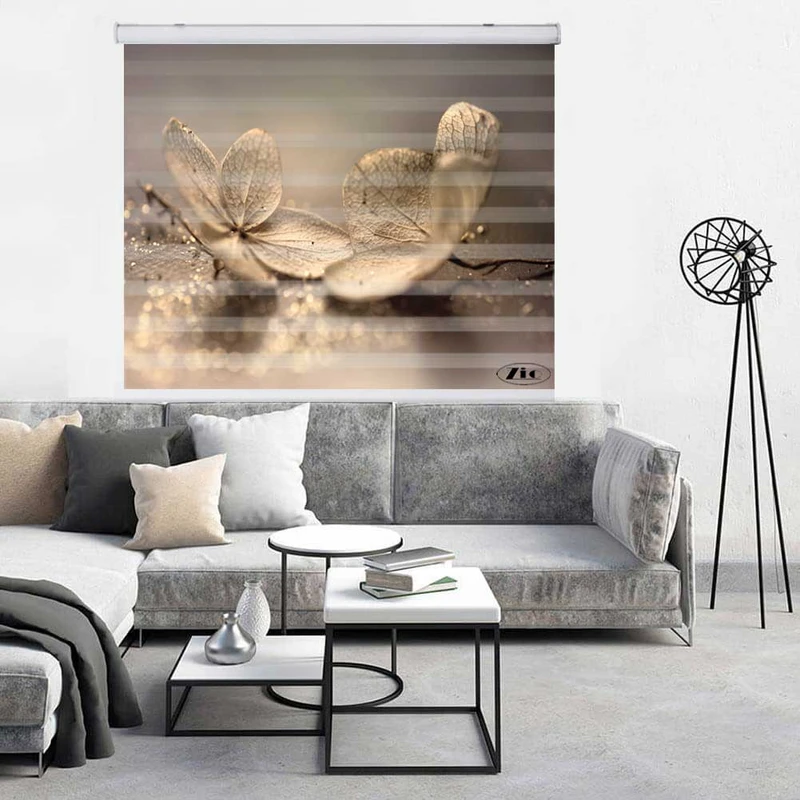 پرده زبرا زیو کد 3D1366 سایز 150x150 سانتی متر