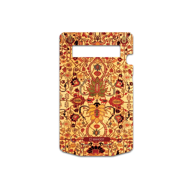 برچسب پوششی ماهوت مدل Persian-Carpet-Yellow مناسب برای گوشی موبایل بلک بری Porsche Design P9981