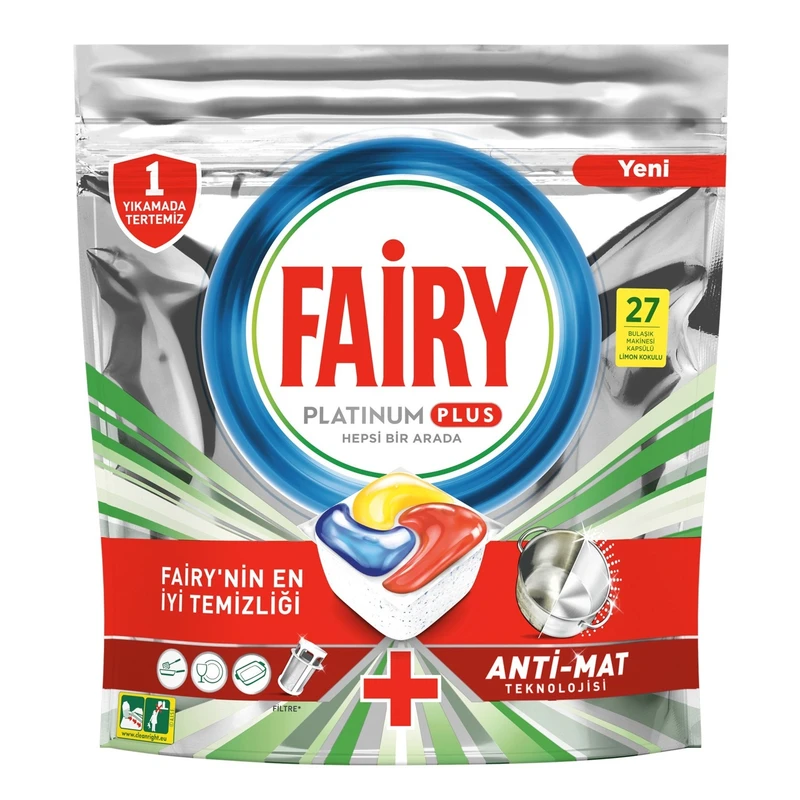 قرص ماشین ظرفشویی فیری مدل Platnum Plus بسته 27 عددی