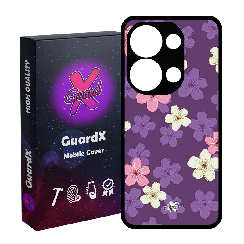 کاور گارد ایکس طرح گل مدل Glass10536 مناسب برای گوشی موبایل شیائومی Redmi Note 13 Pro 4G / Poco M6 Pro 4G