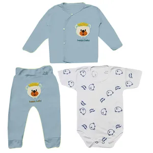 ست 3 تکه لباس راحتی نوزادی مدل Tu.S3