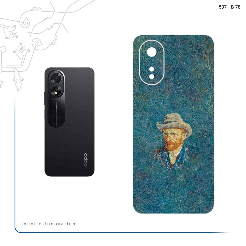 برچسب پوششی ماهوت مدل Self portrait with a gray felt hat مناسب برای گوشی موبایل اپو A38