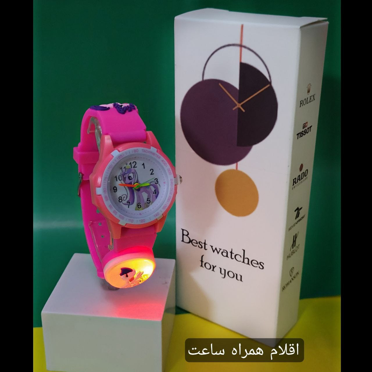 ساعت مچی عقربه ای بچگانه مدل چراغدار 07 ساعت مچی عقربه ای بچگانه مدل چراغدار 07