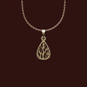 گردنبند طلا 18 عیار زنانه مدوپد مدل هندسی کد X2-1-1047