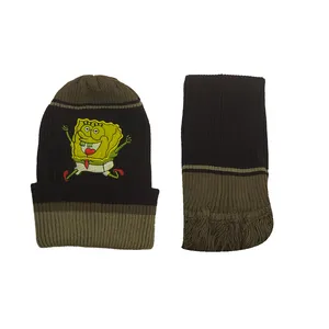 ست کلاه و شال گردن بافتنی کد 9870