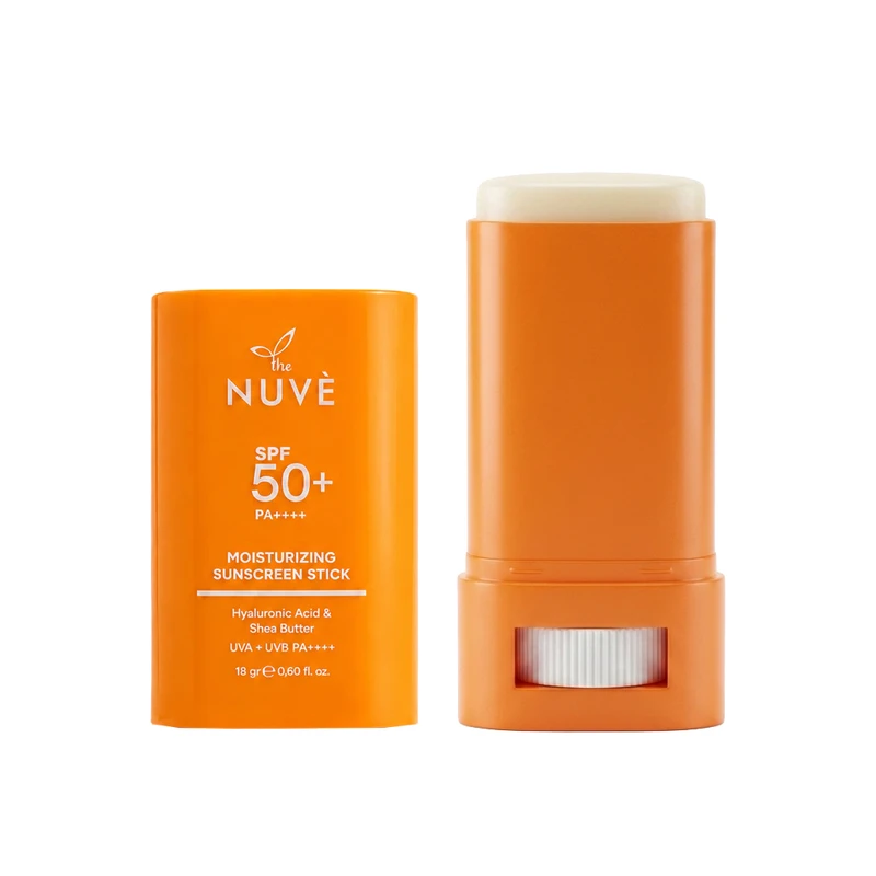 ضدآفتاب استیکی بی‌رنگ صورت، گردن، لب نوو SPF 50 مدل هیالورونیک اسید محافظ در برابر UVA + UVB مناسب برای انواع پوست حجم ۱۸ میلی‌لیتر