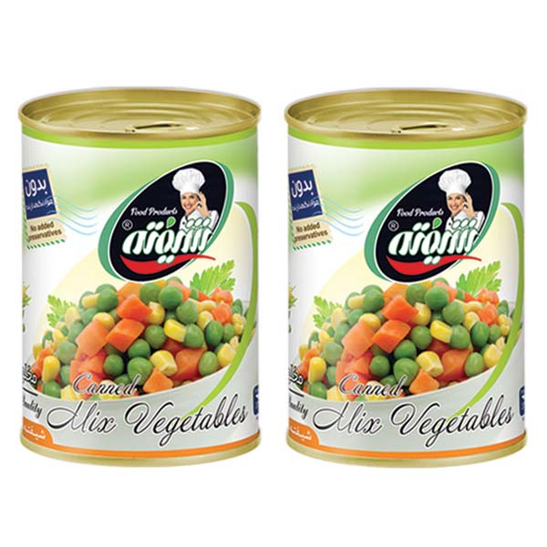  کنسرو مخلوط سبزیجات شیفته - 370 گرم بسته 2 عددی