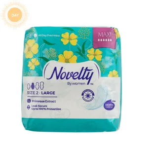 نوار بهداشتی بالدار ناولتی مدل Maxi Chamomile سایز بزرگ بسته 8 عددی