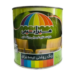 رنگ روغنی سفید نیمه براق هیراد شیمی  کد 111 حجم 946 میلی لیتر