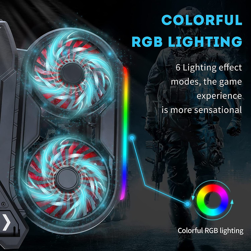 پایه خنک کننده  لپ تاپ مدل Q6-RGB 1