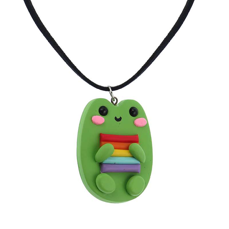 گردنبند دخترانه مدل قورباغه رنگین کمانی گردنبند دخترانه مدل قورباغه رنگین کمانی
