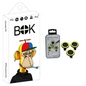 محافظ لنز دوربین رینگی شب رنگ بوک مدل Ring Light مناسب برای گوشی موبایل سامسونگ Galaxy A35 / A55 / A06 / S24 FE / IP 14 / IP 15