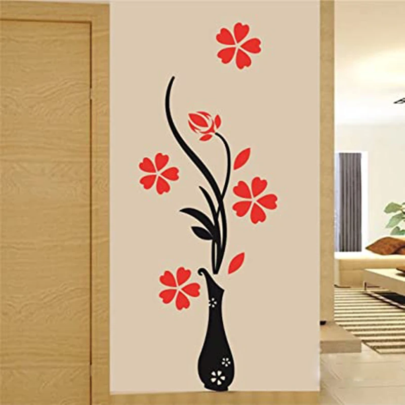 استیکر آماتیس مدل گلدان چوبی کد 2