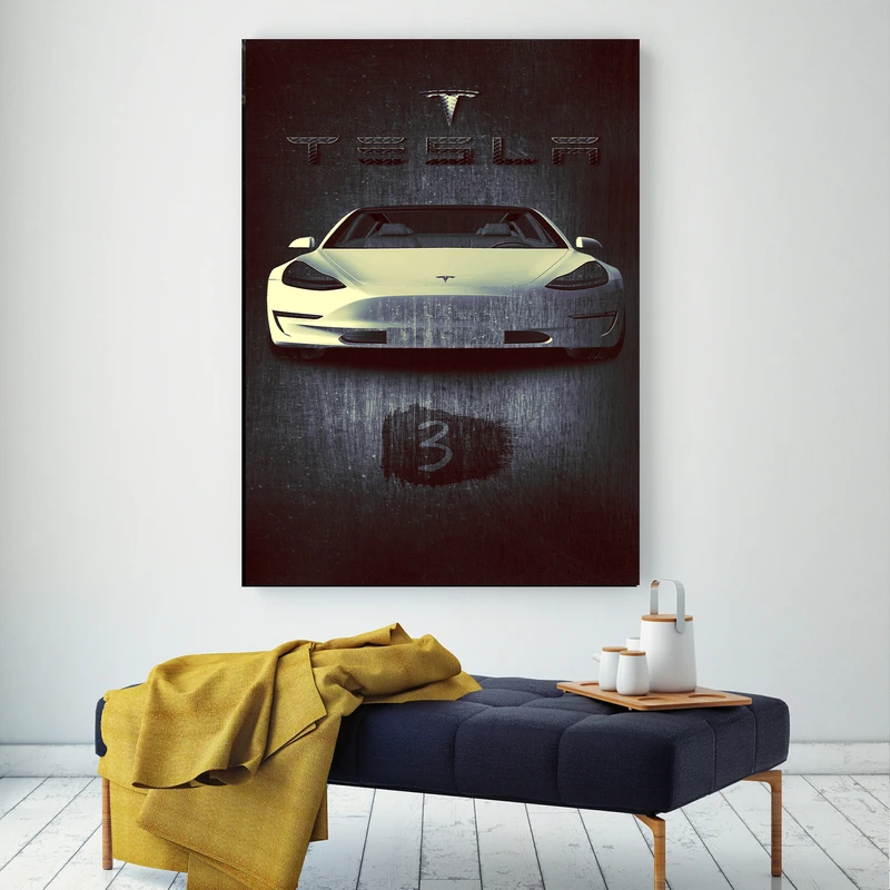 تابلو بوم طرح ماشین مدل تسلا3 کد AR2344