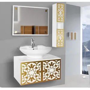 ست کابینت روشویی کاسپین مدل الدورادو به همراه آینه و باکس 