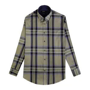 پیراهن آستین بلند مردانه کروم مدل پشمی چهارخانه 2220107