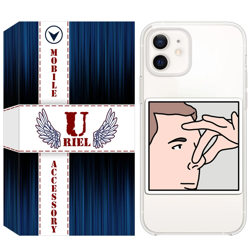 کاور یوریل مدل Clear کد 87 طرح دماغ مناسب برای گوشی موبایل اپل iPhone 12