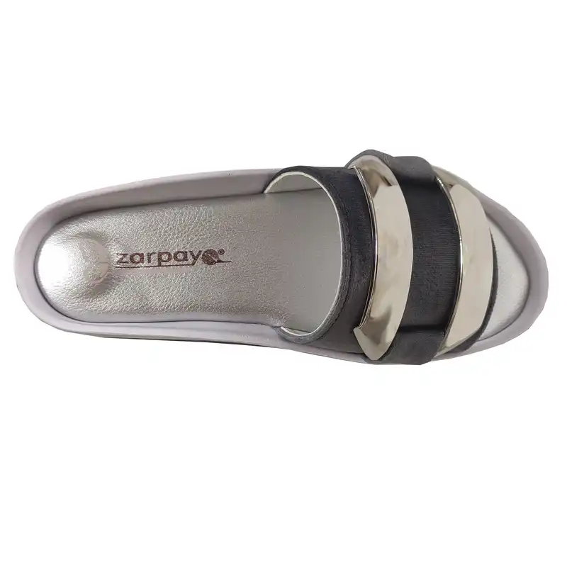 دمپایی زنانه زرپای مدل 19-558 رنگ طوسی