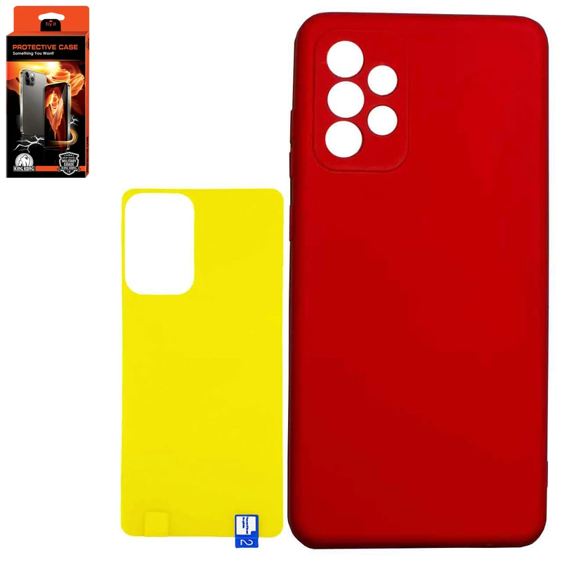 کاور کینگ کونگ مدل سیلیکون مناسب برای گوشی موبایل سامسونگ Galaxy A72 به همراه برچسب محافظ پشت