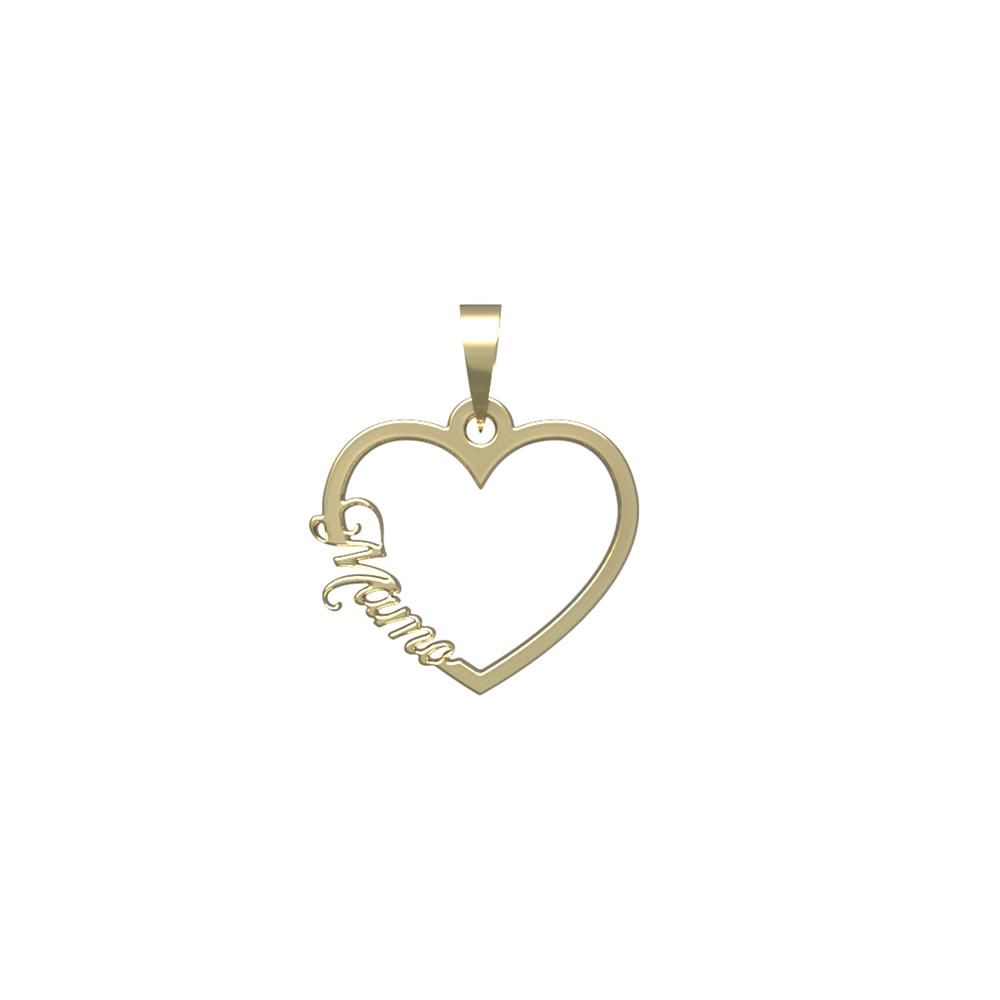 آویز گردنبند طلا 18 عیار زنانه مدوپد مدل اسم مامو mamo کد PB1-10501 -  - 2