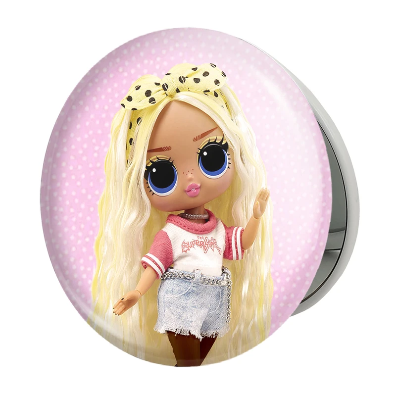 آینه جیبی خندالو طرح عروسک ال او ال LOL مدل تاشو کد 27879 
