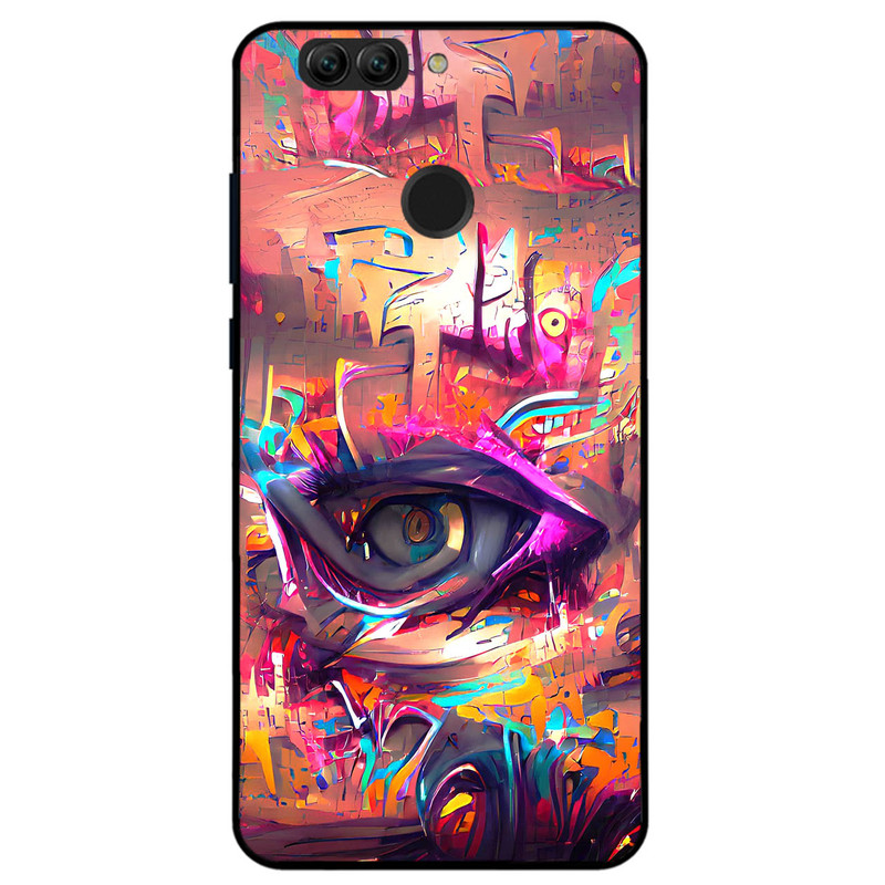 کاور مگافون طرح چشم مدل 2823 مناسب برای گوشی موبایل هوآوی Nova 2 Plus