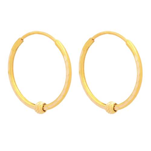 گوشواره  حلقه ای طلا 18 عیار زنانه طلای مستجابی مدل تراش البرنادو کد 1