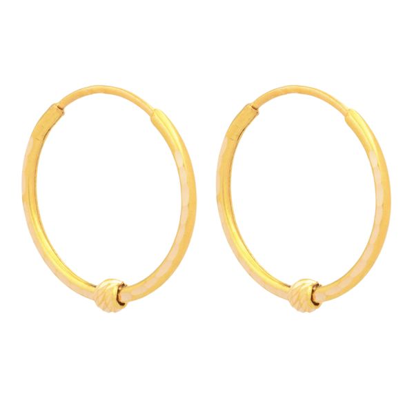 گوشواره  حلقه ای طلا 18 عیار زنانه طلای مستجابی مدل تراش البرنادو کد 1